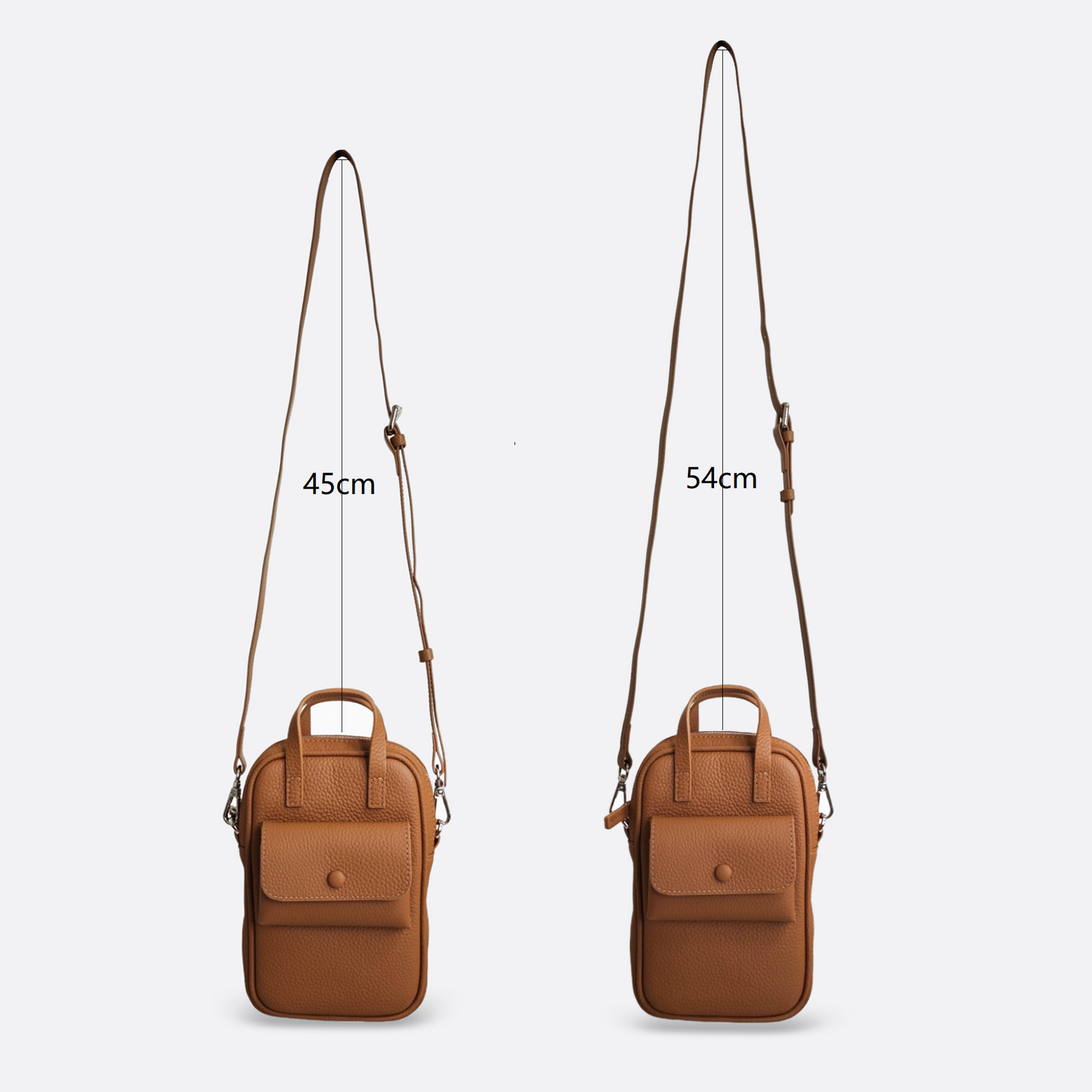 Women's genuine cowhide leather handphone bag Mirren top handle design