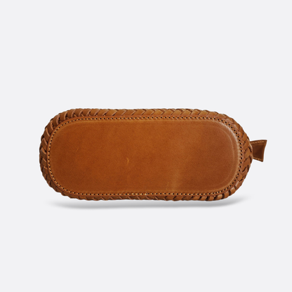 Women's handwoven genuine cowhide leather handbag Mini Ellipse