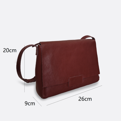 Women's genuine cowhide leather handbag Square V2 design