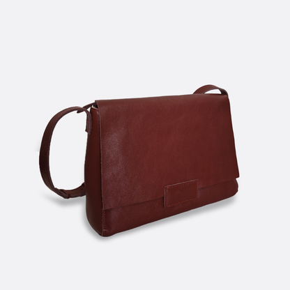 Women's genuine cowhide leather handbag Square V2 design