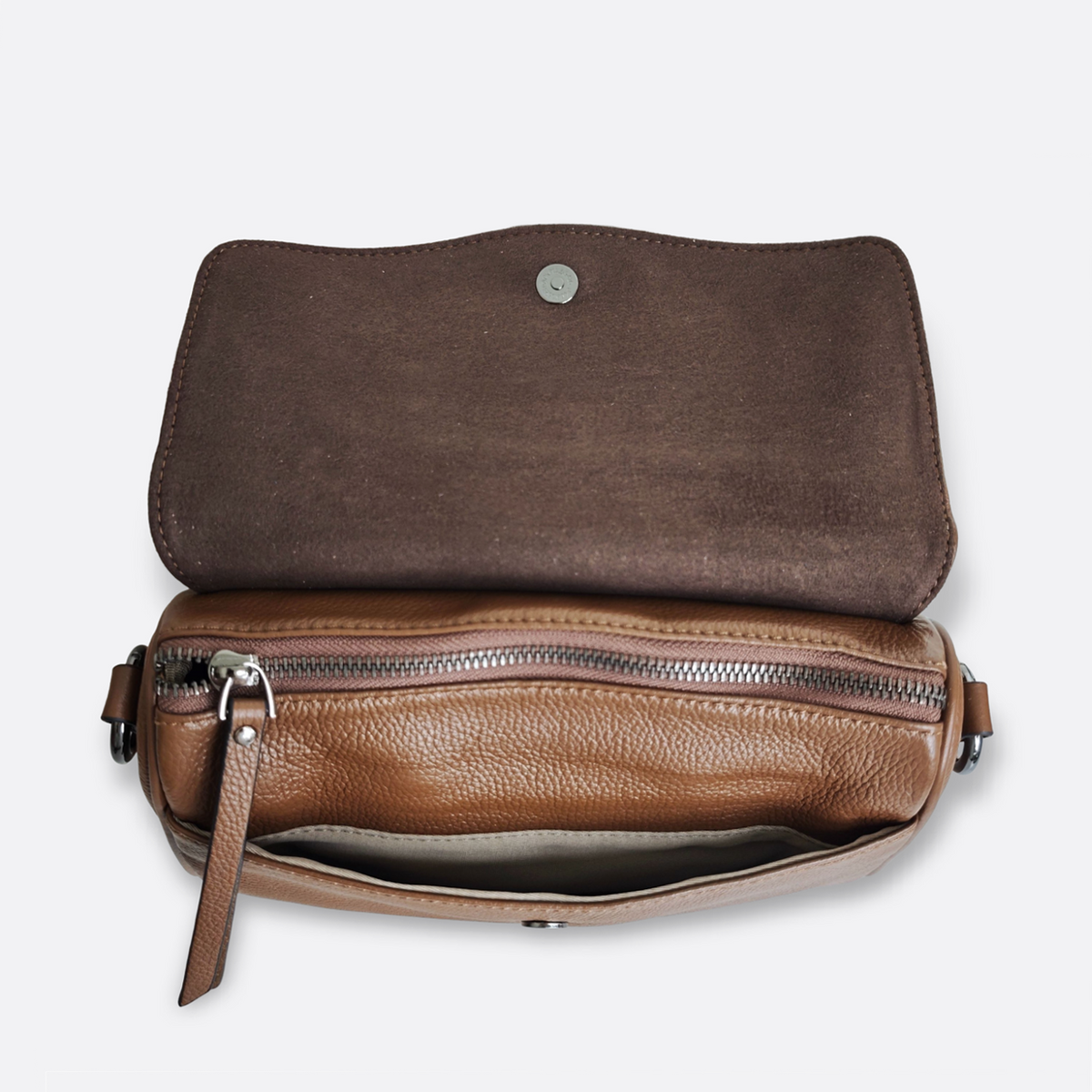 Women's genuine cowhide leather messenger satchel bag handbag Boite V4 design