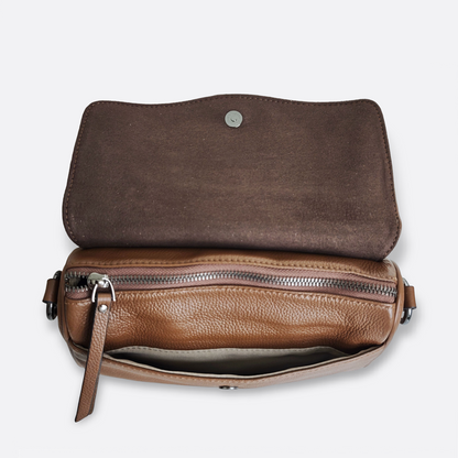 Women's genuine cowhide leather messenger satchel bag handbag Boite V4 design