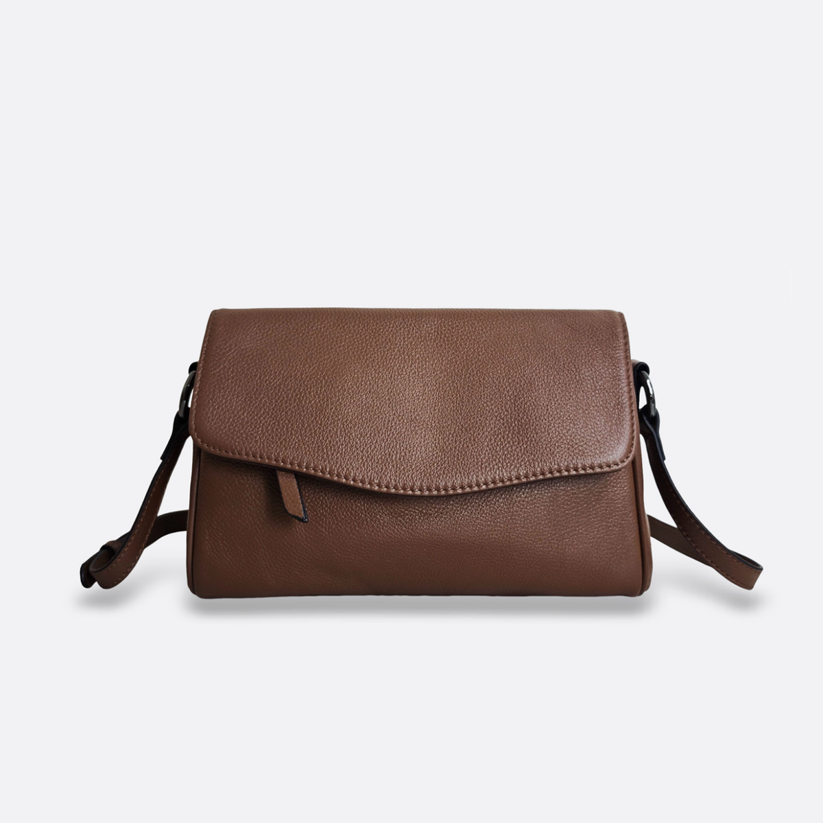 Women's genuine cowhide leather messenger satchel bag handbag Boite V4 design