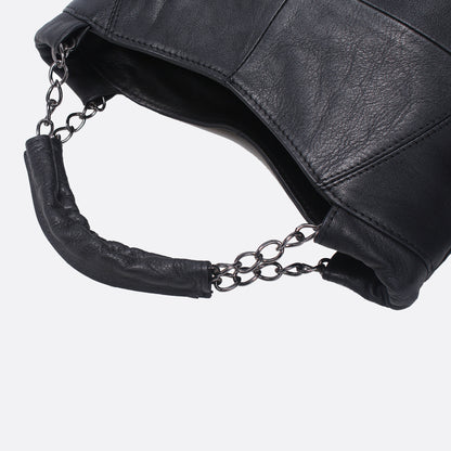Women's genuine cowhide leather handbag Carly chain design