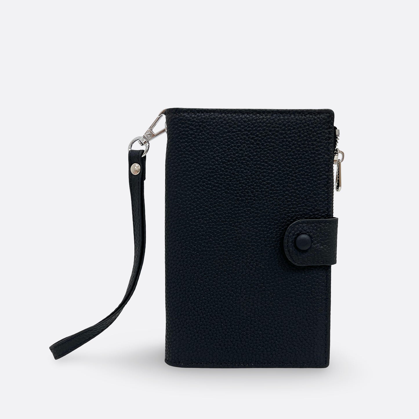 Unisex leather Button design passport holder travel pouch