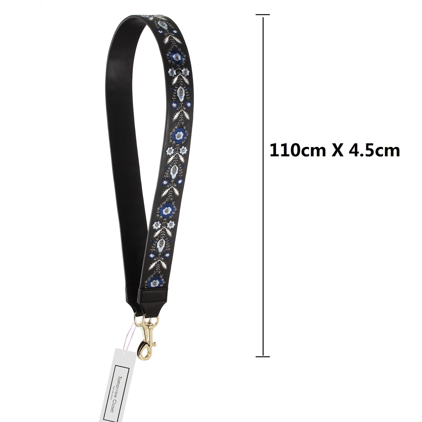 Tomorrow Closet Embroidery design leather bag strap