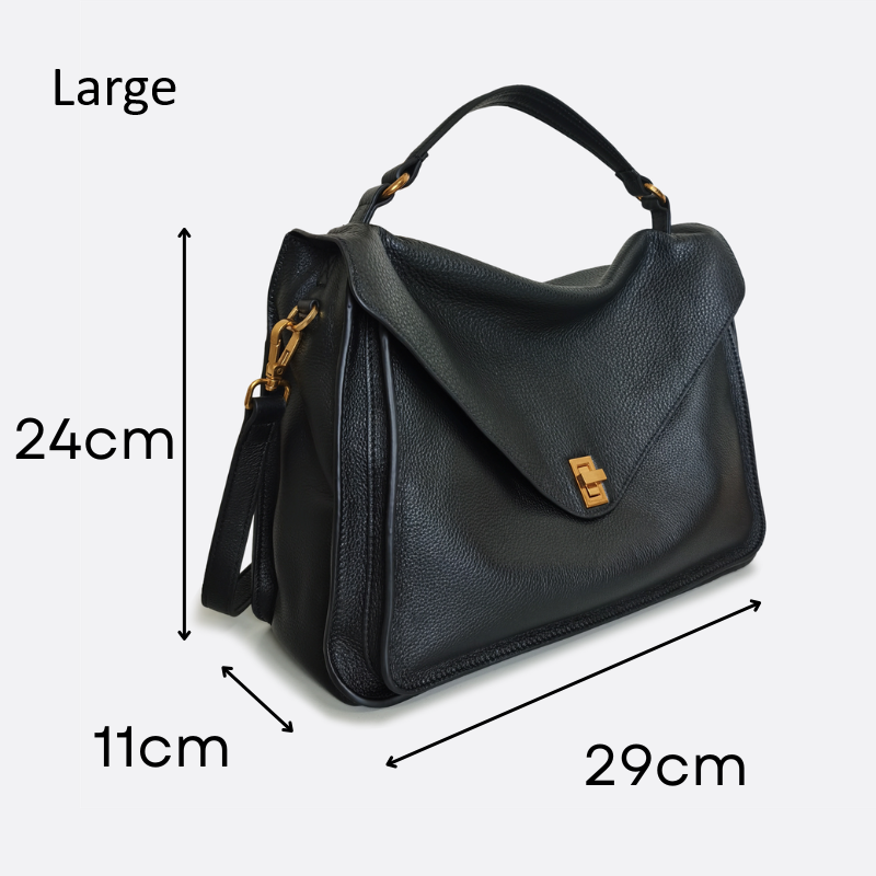 Women's genuine cowhide leather handbag Torba design