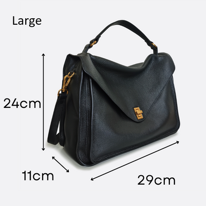 Women's genuine cowhide leather handbag Torba design