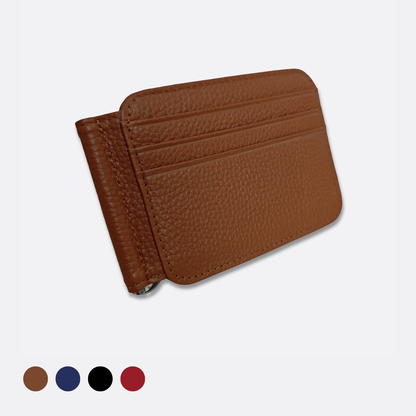 Unisex genuine cowhide leather money clip V2