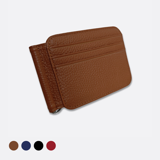 Unisex genuine cowhide leather money clip V2