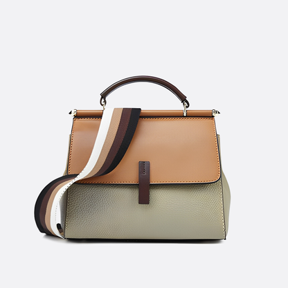 Women's cowhide leather handbag Lari design with 2 straps