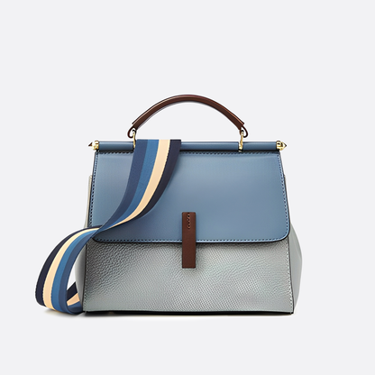 Women's cowhide leather handbag Lari design with 2 straps