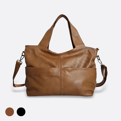 Women's genuine cowhide leather handbag Poches V2 design