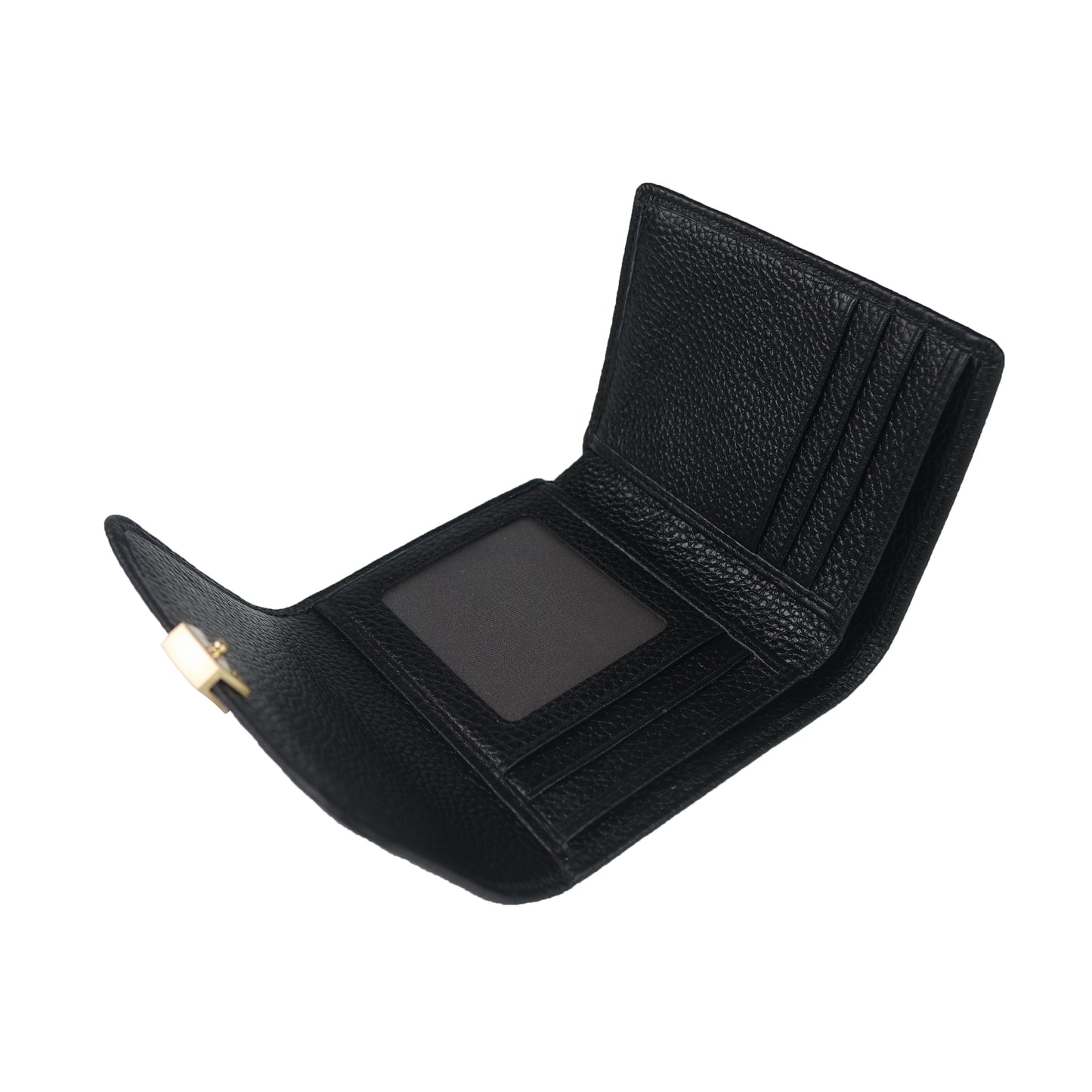 Women's cowhide leather short wallet/purse Chevron design