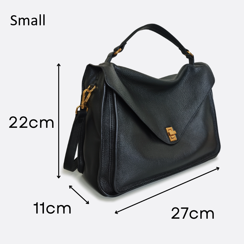 Women's genuine cowhide leather handbag Torba design