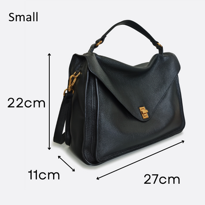 Women's genuine cowhide leather handbag Torba design