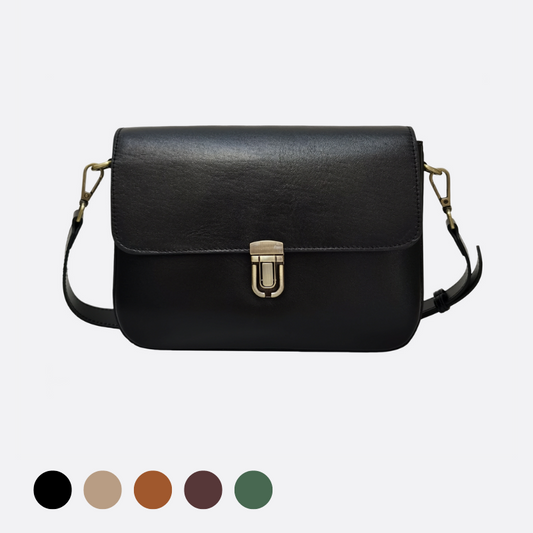 Women's genuine cowhide leather handbag Square design