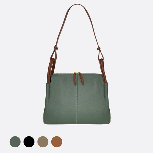 Women's genuine cowhide leather handbag Two Handle V4 design