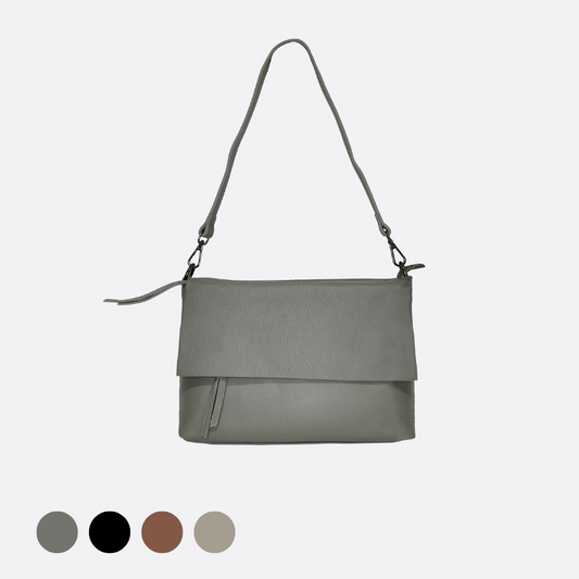 Women's genuine cowhide leather messenger satchel bag handbag Boite design