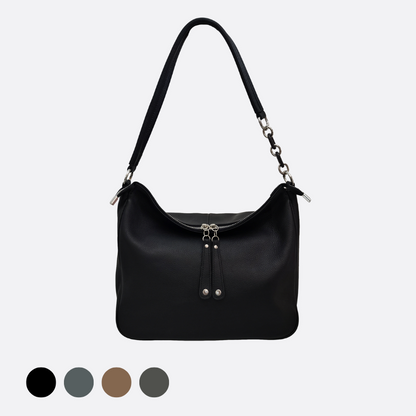 Women's genuine cowhide leather handbag Bora Chain design (chain removable upon request)