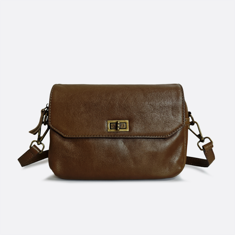 Women's genuine cowhide leather messenger satchel bag handbag Boite V2 design