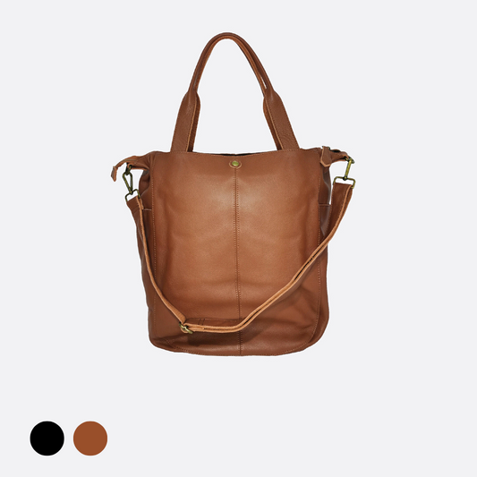 Unisex Men's and Women's genuine cowhide leather handbag Cara V2 design