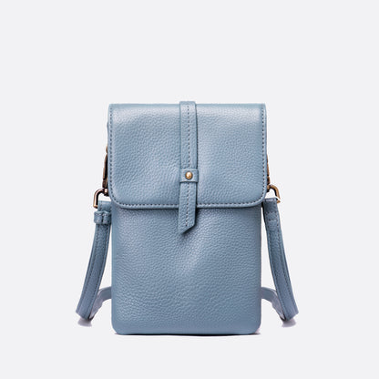 Women's genuine cowhide leather handphone bag Mirren Flap design