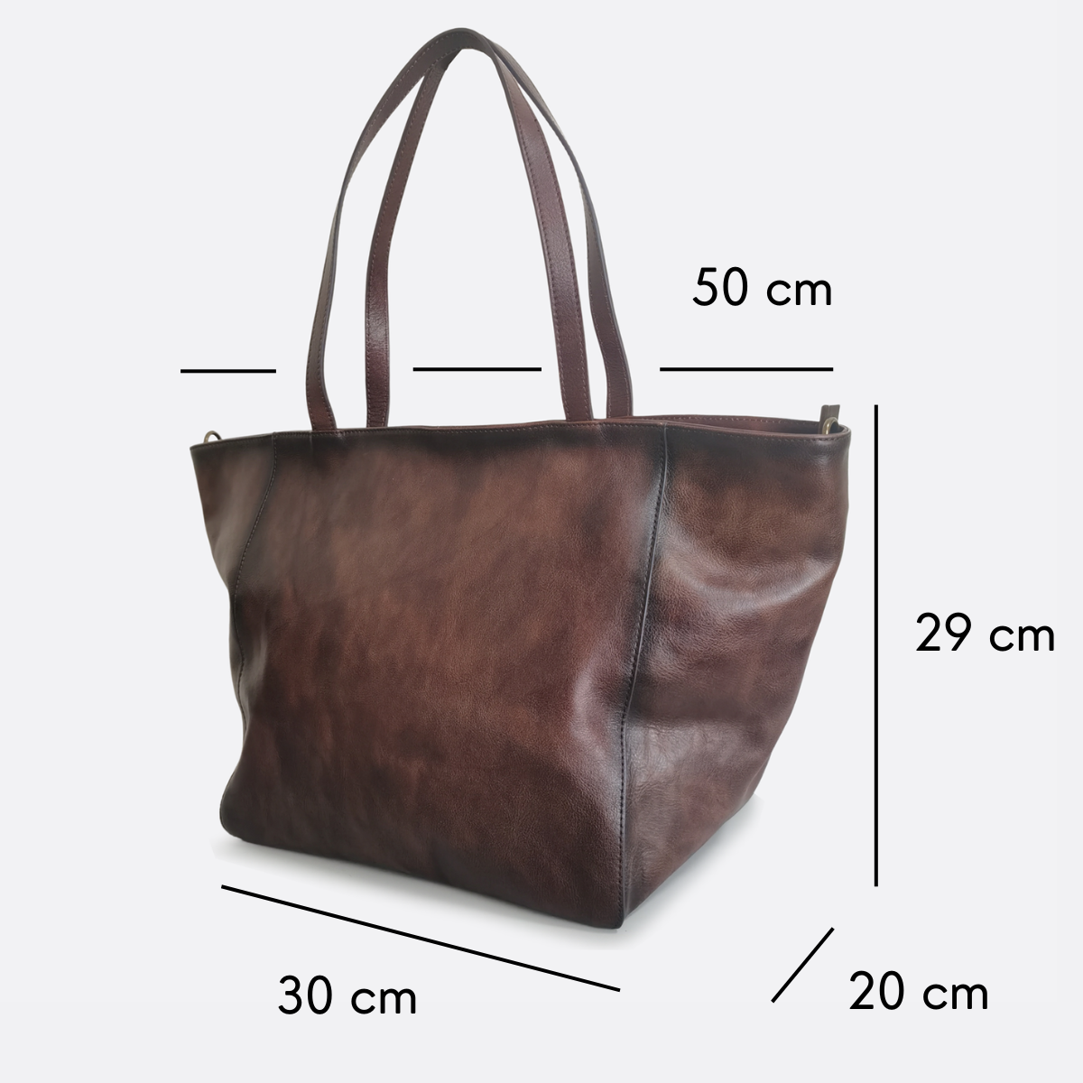 Women's genuine waxed cowhide leather handbag depaule V5 design