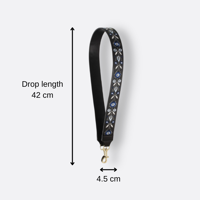Tomorrow Closet Embroidery design leather bag strap
