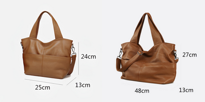Women's genuine cowhide leather handbag Poches V2 design