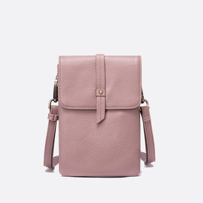 Women's genuine cowhide leather handphone bag Mirren Flap design