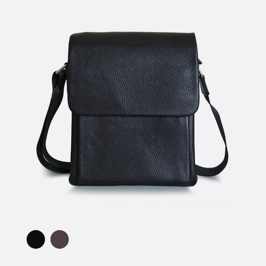 Flap design V2 genuine cowhide leather sling bag