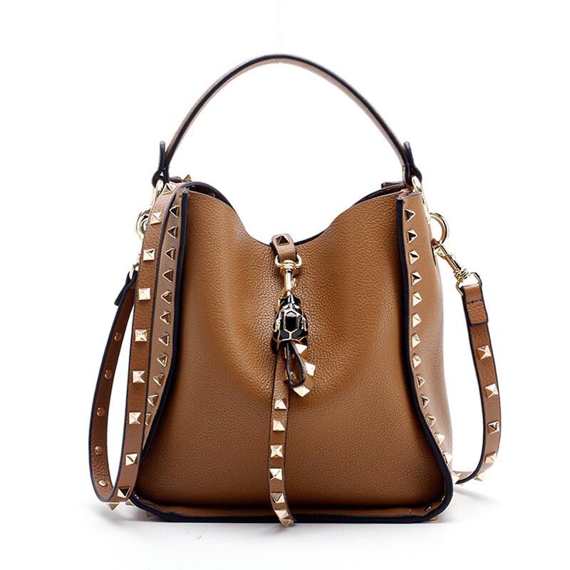 Women's genuine cowhide leather handbag Gloria design