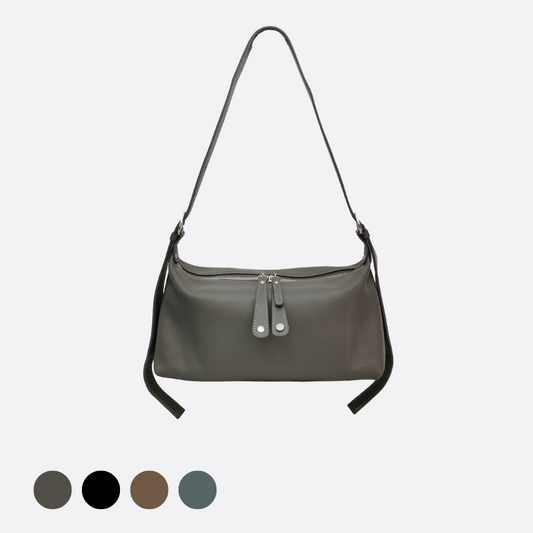 Women's genuine cowhide leather handbag Ingot design