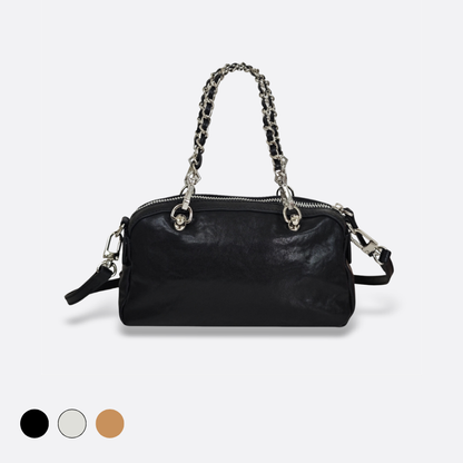 Women's genuine cowhide leather handbag Loaf design