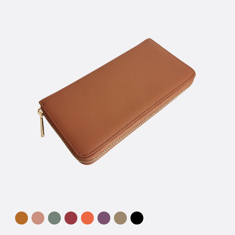 Women's genuine cowhide leather long wallet Metro V2 design