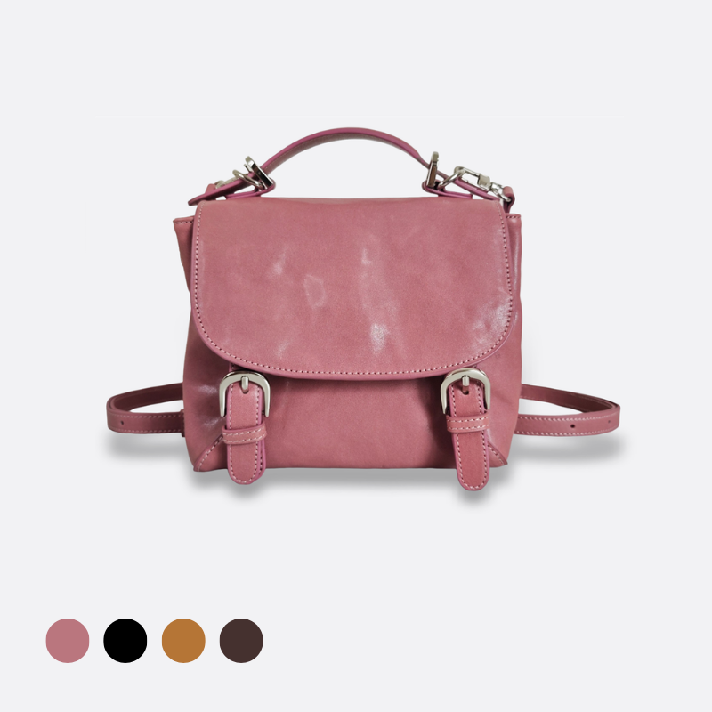 Women's genuine cowhide leather 3 way handbag/backpack Mini Torba design
