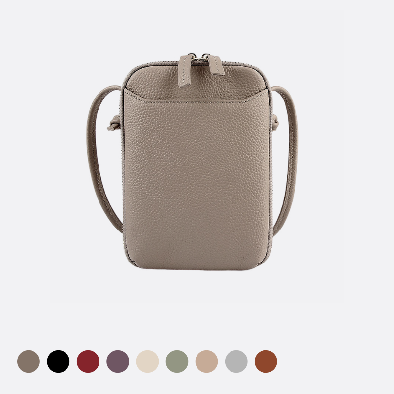 Women's genuine cowhide leather handphone bag Mirren Pouch V2 design