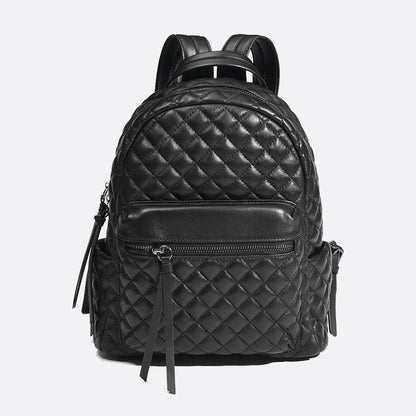 Women's lambskin leather Vyar design quilted backpack