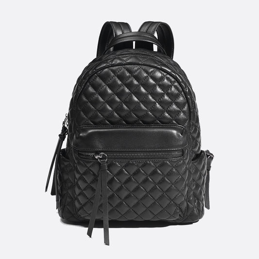 Women's lambskin leather Vyar design quilted backpack