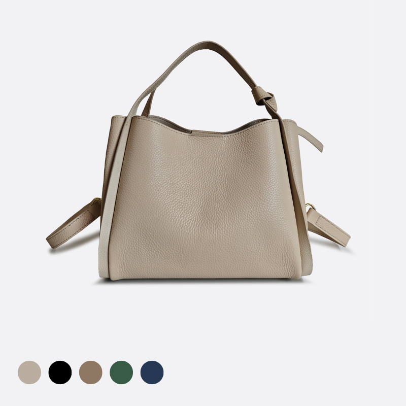 Women's cowhide leather handbag Mori design