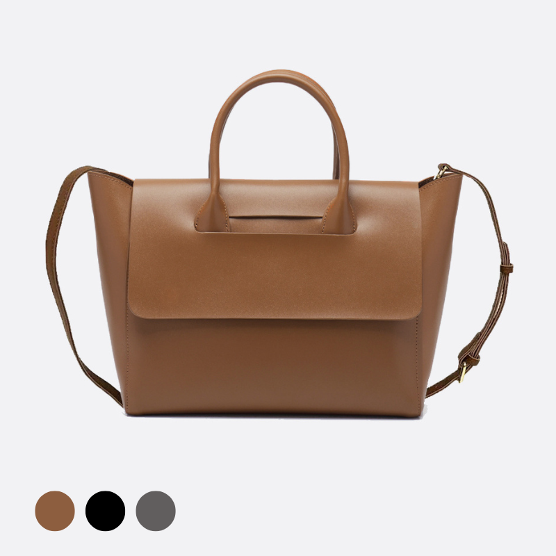 Women's genuine cowhide leather handbag nodel design