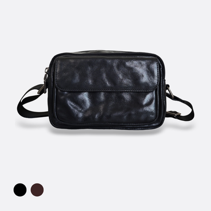 Unisex genuine cowhide leather sling bag Poches messenger v2 design