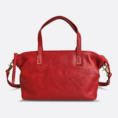 Women's genuine cowhide leather handbag Ellipse design