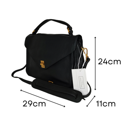 Women's genuine cowhide leather handbag Torba design