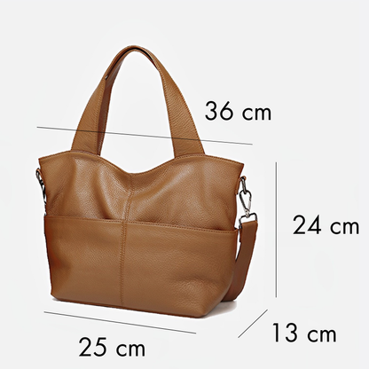 Women's genuine cowhide leather handbag Poches V2 design