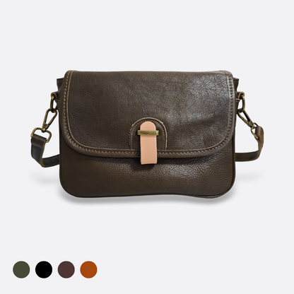 Women's genuine cowhide leather handbag Square design