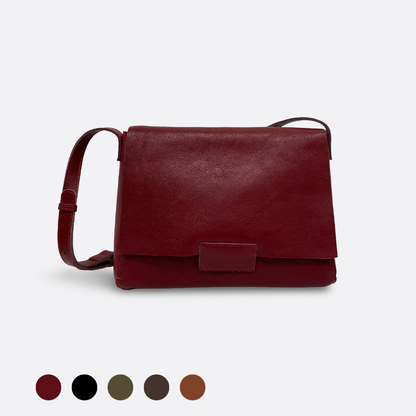 Women's genuine cowhide leather handbag Square V2 design