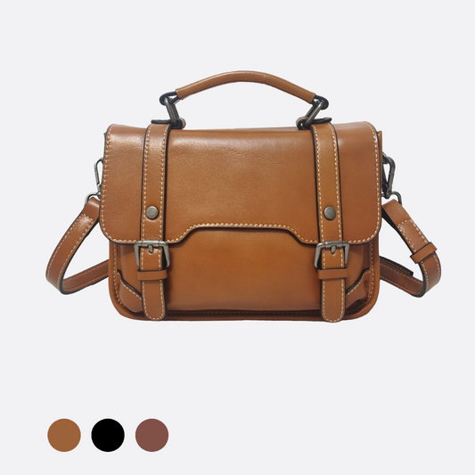 Women's genuine cowhide leather handbag Torba messenger design