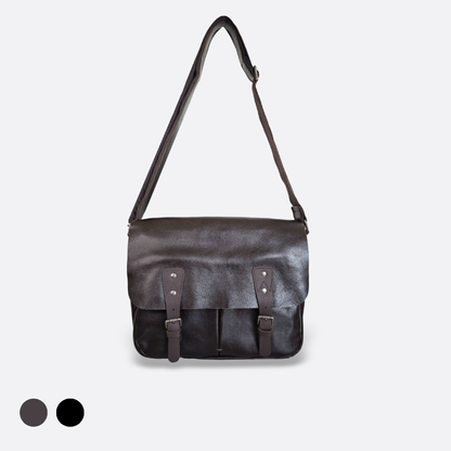 Unisex genuine cowhide leather sling bag Torba messenger V2 design